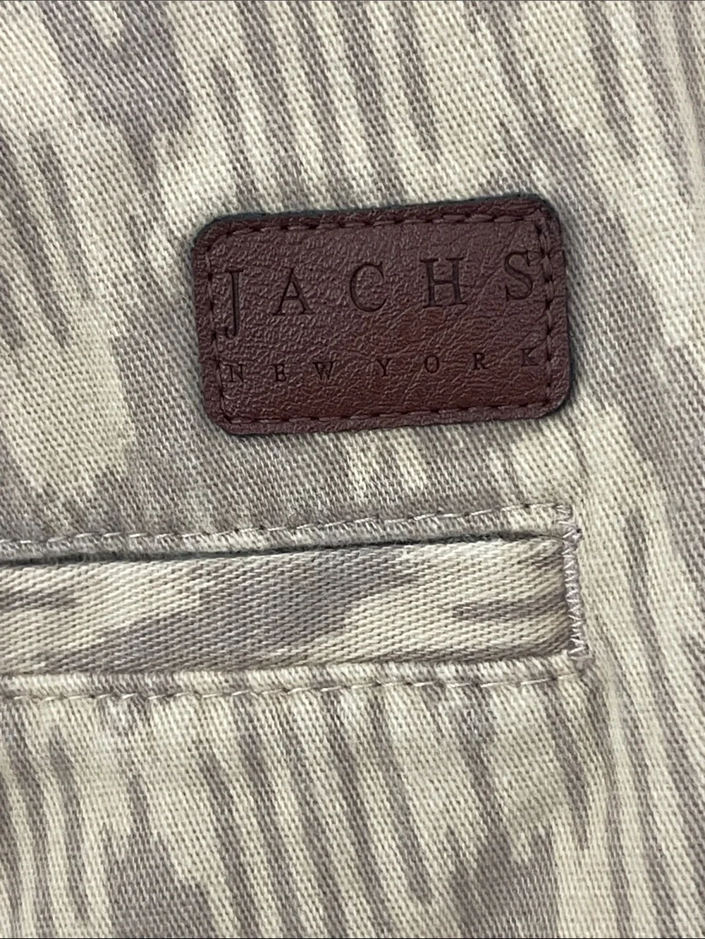 Jachs New York Bleecker Fit Geometric Print Chino Shorts Men’s 33 Khaki Stretch